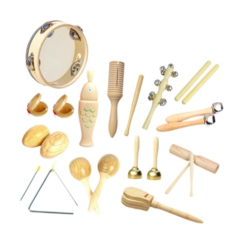 perfk Kleinkinder Musical Instruments Set Holz Schlaginstrumente Spielzeug Pädagogisches Musical Spielzeug, Style A von perfk