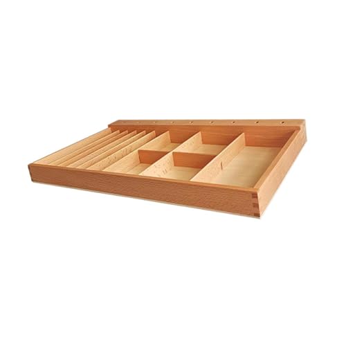 perfk Lehrhilfebox aus Holz, Aufbewahrungsbox für Papierarbeiten, Aufbewahrungsbox, rechteckig, Montessori-Tablett für kleine Puzzles, Basteln, Halskette von perfk