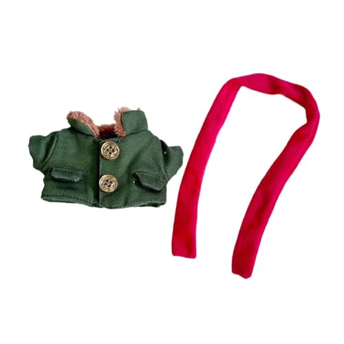 perfk Modepuppen Kleidung Outfits Zubehör für 15-17cm Jungen Puppen Thanksgiving Geschenke, Mantel Schal von perfk