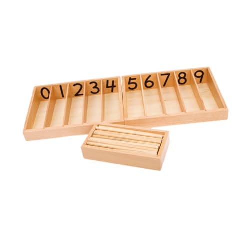 perfk Montessori Spindelbox Mathematikmaterial Professionelles -Mathespielzeug mit 45 Spindeln für Kinder Kleinkinder 3 Jahre alte Kinder von perfk