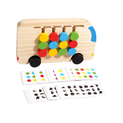 perfk Montessori Vorschul-Lernspielzeug, Zuordnungsspiel, Schiebepuzzle, Farbtafel, Zuordnungspuzzle, Alter 3 4 5 6 7 Jahre alt, Mädchen, Kinder von perfk