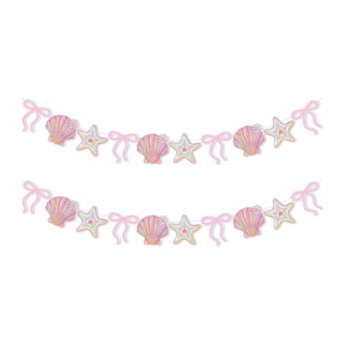 perfk Ozean-Küsten-Dekoration zum Aufhängen, nautische Papierdekoration, Sommerbanner, Muscheln, Dekor fürs Wochenende, Rosa perfk Ozean-Küsten-Dekoration zum Aufhängen, nautische Papierdekoration, Sommerbanner, Muscheln, Dekor fürs Wochenende, Rosa von perfk