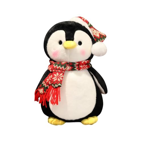 perfk Pinguin-Plüschtier, zum Umarmen, Weihnachten, Thanksgiving, süßes Kuscheltier aus Plüsch, Kinderzimmerdeko für Teenager, L von perfk