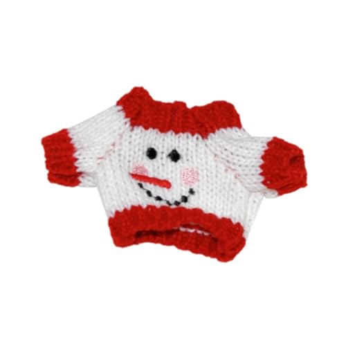 perfk Plüschfigur, Strickpullover, Puppenkleidung, modische Foto-Requisiten für Kinder, Kostüme, zum Selbermachen von Puppen für 17 cm, Schneemann von perfk