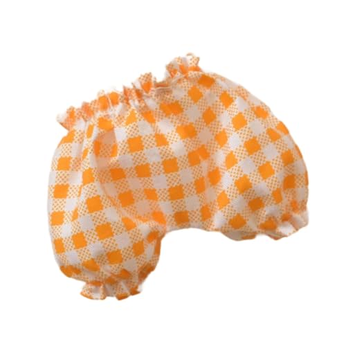 perfk Plüschpuppe, kurze Hose, Verkleidung, Fantasie für Kinder, Foto-Requisiten, Anhängerpuppe, Puppen zum Selbermachen, Puppenkleidung für 17 cm große, Orange von perfk