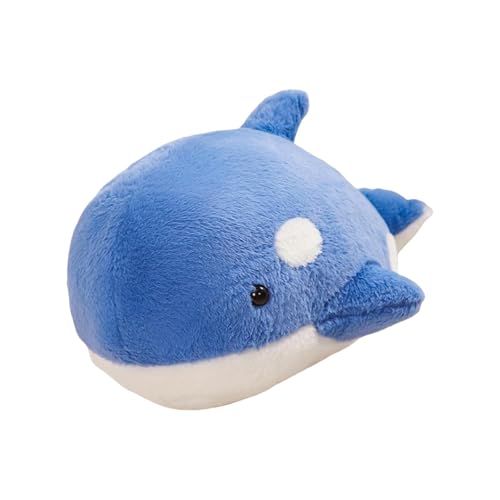 perfk Plüschtier, Kissen, Kissenpuppe, Umarmungsgeschenk, Kuscheltier, Meeressäugetierpuppe für Jungen und Mädchen, Blau 35cm von perfk