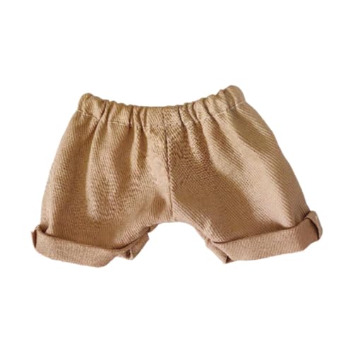 perfk Puppenhose, Puppenkleidung, Verkleidung, Herstellung handgefertigter Geschenke, dekoratives Kostümzubehör, Puppenoutfit für 17 cm große Plüschpuppen, Khaki von perfk