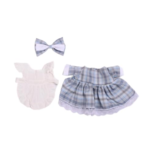 perfk Puppenkleidung, 38 cm, Miniaturkleid für Puppen, stilvolle Kostüme, Plüsch-Puppenzubehör, weiche Foto-Requisiten, Blau von perfk