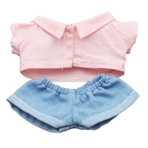 perfk Puppenkleidung, Puppenoutfit, Puppenzubehör, Kleidung, süße Kostüme, DIY-Puppenspielzeugkleidung, Puppenanziehkleidung für Kinder, Rosa und Blau von perfk