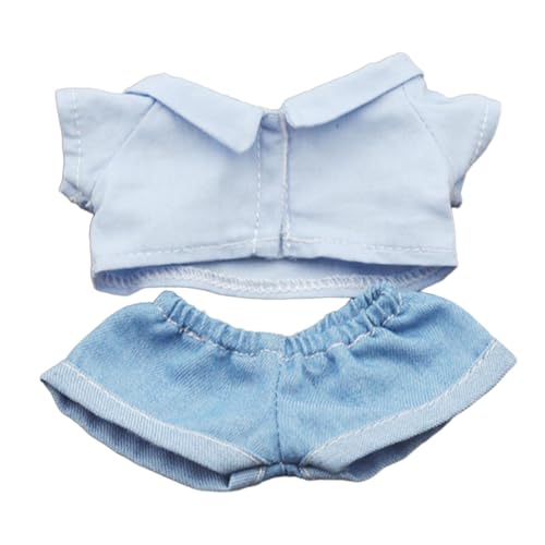 perfk Puppenkleidung, Puppenoutfit, Puppenzubehör, Kleidung, süße Kostüme, DIY-Puppenspielzeugkleidung, Puppenanziehkleidung für Kinder, blau und blau von perfk