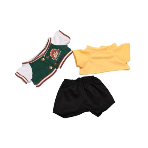 perfk Puppenkleidung aus Plüsch, Puppenkleidung, Kostüme, stilvoll, bequem, zum Anziehen, DIY, Kuscheltier-Zubehör, Baseball-Uniform, 3-teiliges Set von perfk