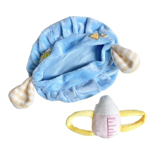 perfk Puppenmütze mit Puppenflaschendekor, Puppenkostüm Accessoire, handgemachte Puppenmütze für 20cm Puppe von perfk