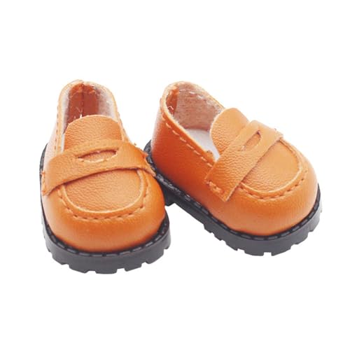 perfk Puppenschuhe für 15 cm Puppen, Zubehör für Kostüme Und Geschenke, Hellbraun von perfk