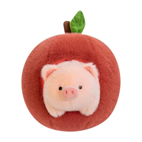 perfk Rosa Schwein Orange Plüschtier Weiche Puppe Wohnkultur Abnehmbare Begleitpuppe Kuscheltier Spielzeug für Geburtstagsgeschenk Mädchen Kinder, 26cm von perfk