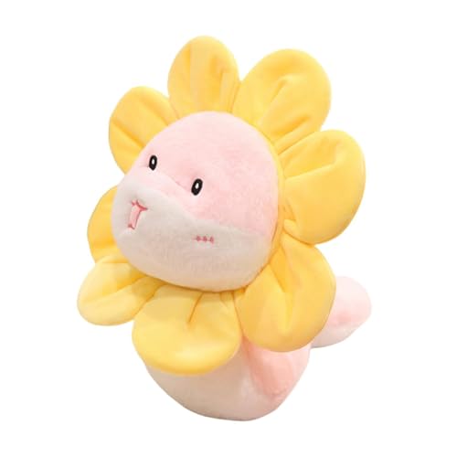 perfk Schlangen-Plüschtier, weiches Schlangenspielzeug, Schlangenpuppe, Spielzeug, süßes Tierspielzeug für Kinder, Schlangen-Stofftier für, Rosa 24cm Sonnenblume von perfk