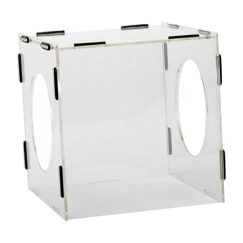 perfk Schleifstaubbox, staubdichte Haube mit 2 Löchern, durchsichtige Tischplattenabdeckung aus Acryl, staubdichter Käfig zum Verhindern von wegfliegendem, 30cmx30cmx30cm perfk Schleifstaubbox, staubdichte Haube mit 2 Löchern, durchsichtige Tischplattenabdeckung aus Acryl, staubdichter Käfig zum Verhindern von wegfliegendem, 30cmx30cmx30cm von perfk