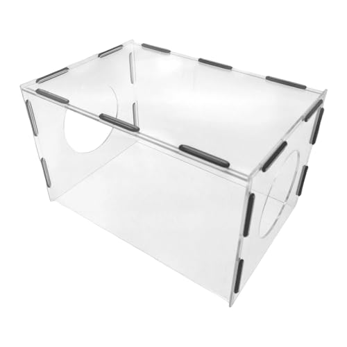 perfk Schleifstaubbox, staubdichte Haube mit 2 Löchern, durchsichtige Tischplattenabdeckung aus Acryl, staubdichter Käfig zum Verhindern von wegfliegendem, 35cmx25cmx25cm perfk Schleifstaubbox, staubdichte Haube mit 2 Löchern, durchsichtige Tischplattenabdeckung aus Acryl, staubdichter Käfig zum Verhindern von wegfliegendem, 35cmx25cmx25cm von perfk