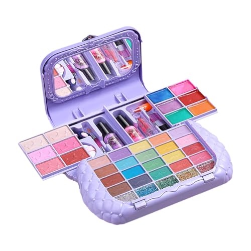 perfk Schminksets für Kinder, Make-up-Set zum Spielen, Kosmetikset, Schminkset-Spielzeug für Kinder ab 3 Jahren, 4, 5 Jahren, Geschenk von perfk