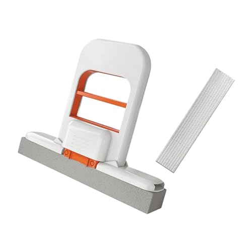 perfk Selbstauswringender, kompakter Mopp mit Quetschstange, tragbarer Mopp für Küchentheken, Starke für Enge Ecken, multifunktional, Weiß Orange perfk Selbstauswringender, kompakter Mopp mit Quetschstange, tragbarer Mopp für Küchentheken, Starke für Enge Ecken, multifunktional, Weiß Orange von perfk