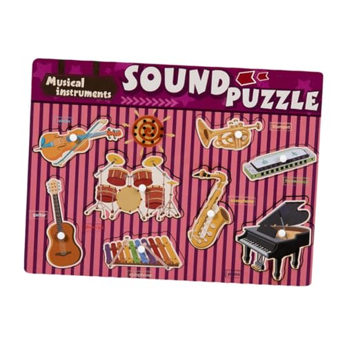 perfk Sound Teaching Früherziehung, Spaß, praktische Fähigkeiten, Cartoon, Holzspielzeug, Puzzle für Mädchen und Jungen, Vorschul-Kleinkinder, Geschenk, Musik von perfk