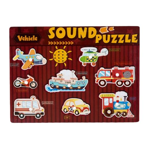 perfk Sound Teaching Früherziehung Sound Teaching Montessori-Spielzeug, Spaß, Holzspielzeug Kinder Puzzle für Kleinkinder Vorschulkinder Geschenk von perfk