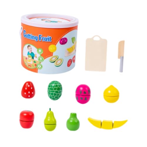 perfk Spielzeugküche zum Schneiden von Obst und Gemüse, Rollenspiel-Essensset, Rollenspiel-Spielzeug, Küchenzubehör, Spielzeug für Kinder, Jungen und, Frucht von perfk