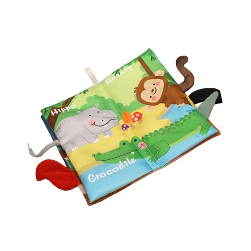 perfk Stoffbuch für die Früherziehung, Babyspielzeug, Babybuch mit Geräuschen aus Papier, Knistertuchbuch für Jungen und Mädchen, Babyparty-Geschenke für, Zweisprachig von perfk