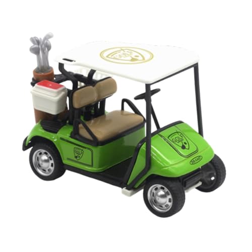 perfk Tisch-Golfwagen-Dekor, Golfwagen-Skulptur, Ornament, Legierung, Pullback-Action-Wagen, Golfwagen-Modell für Puppenhaus-Zubehör, GrÜn von perfk