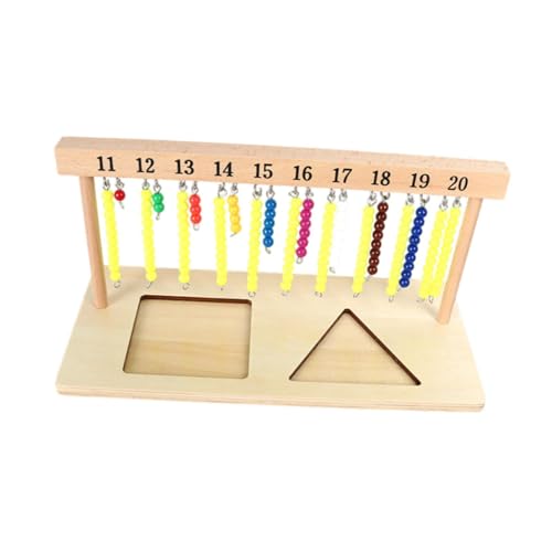 perk Montessori-Aufhänger für farbige Perlentreppen, Perlenaufhänger mit Perlen, Mathematik-Mathematik-Spielzeug, tragbares Vorschullernen für Kinder, Perlenständer 11 bis 20 von perfk