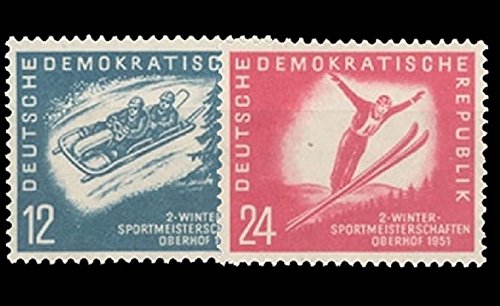 philaseum Briefmarken DDR 1951, Mi.Nr. 280-281, Wintersport, Postfrisch (Mi. 20 EUR) von philaseum