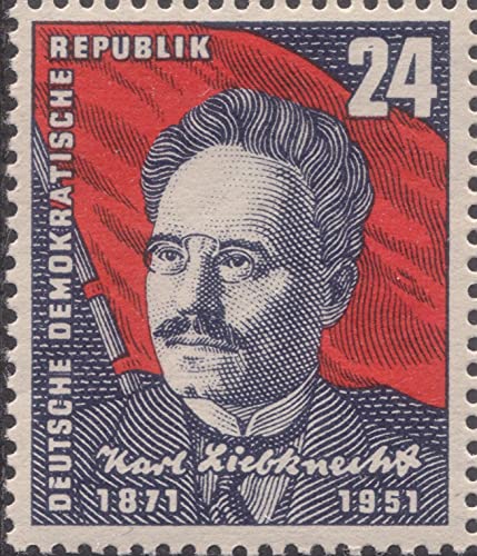 philaseum Briefmarken DDR 1951, Mi.Nr. 294, 80. Geburtstag Karl Liebknechts, Postfrisch (Mi. 6 EUR) von philaseum