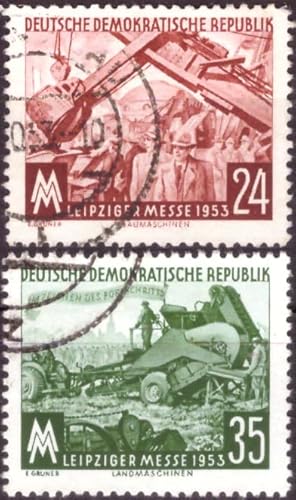 philaseum Briefmarken DDR 1953, Mi.Nr. 380-381, Leipziger Messe, Gestempelt philaseum Briefmarken DDR 1953, Mi.Nr. 380-381, Leipziger Messe, Gestempelt von philaseum