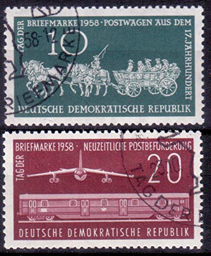 philaseum Briefmarken DDR 1958, Mi.Nr. 660-661, Tag der Briefmarke, Gestempelt (Mi. 3 EUR) von philaseum