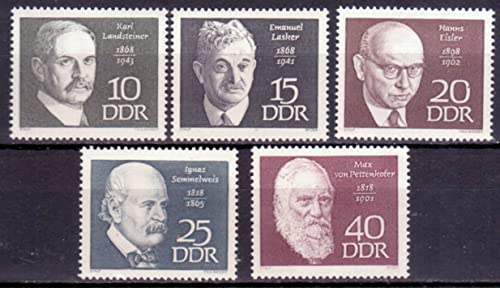 philaseum Briefmarken DDR 1968, Mi. Nr. 1386-1390, Persönlichkeiten (II), Postfrisch von philaseum