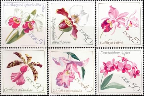 philaseum Briefmarken DDR 1968, Mi. Nr. 1420-1425, Orchideen. Postfrisch von philaseum