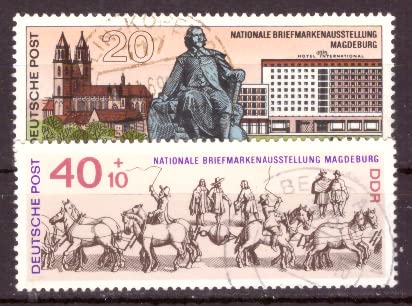 philaseum Briefmarken DDR 1969, Mi. Nr. 1513-1514, Nationale Briefmarkenausstellung 20 Jahre DDR, Magdeburg (II), Gestempelt von philaseum