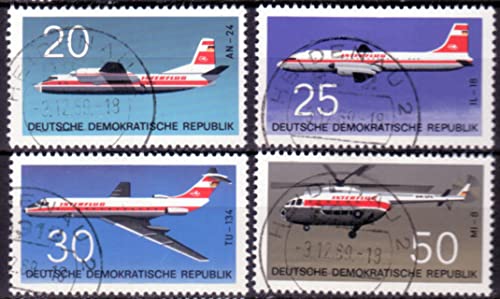 philaseum Briefmarken DDR 1969, Mi. Nr. 1524-1527, Flugzeuge (I). Gestempelt von philaseum