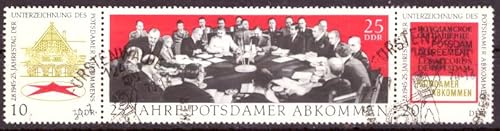 philaseum Briefmarken DDR 1970, Mi.Nr. 1598-1600 (WZd234), 25. Jahrestag der Unterzeichnung des Potsdamer Abkommens. Gestempelt von philaseum