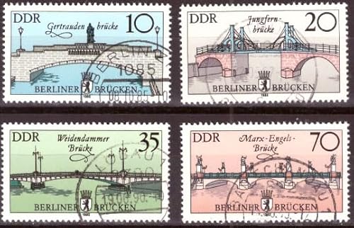 philaseum Briefmarken DDR 1985, Mi.Nr. 2972-2975, Historische Brücken in Berlin. Gestempelt von philaseum