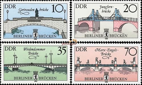 philaseum Briefmarken DDR 1985, Mi.Nr. 2972-2975, Historische Brücken in Berlin. Postfrisch von philaseum