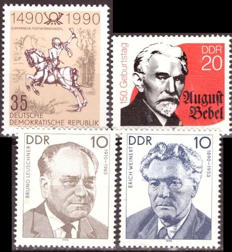 philaseum Briefmarken DDR 1990, Lot aus Mi.Nr. 3299, 3300-3301, 3310, Postfrisch von philaseum