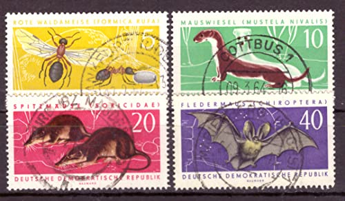 philaseum Briefmarken: DDR 1962, Mi.Nr. 869-872, Geschützte Tiere (I), Gestempelt (Mi. 12,00 EUR) von philaseum