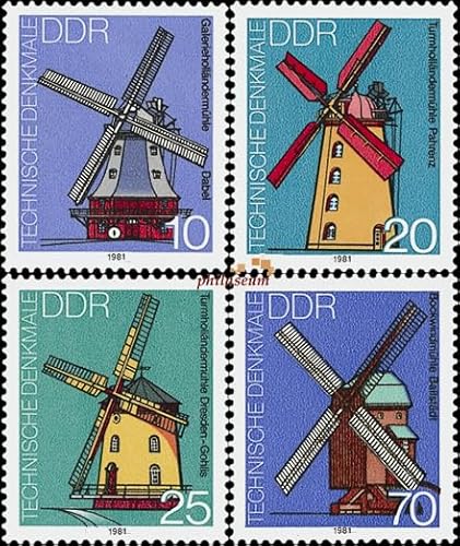 philaseum Briefmarken: DDR 1981, Mi. Nr. 2657-2660, Windmühlen, Postfrisch von philaseum