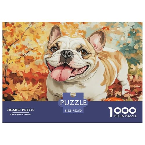 BULLHund 1000 Teile, Impossible Puzzle,Geschicklichkeitsspiel Für Die Ganze Familie, Erwachsenenpuzzle Ab 14 Jahren Puzzel 1000pcs (75x50cm) von phszbzs