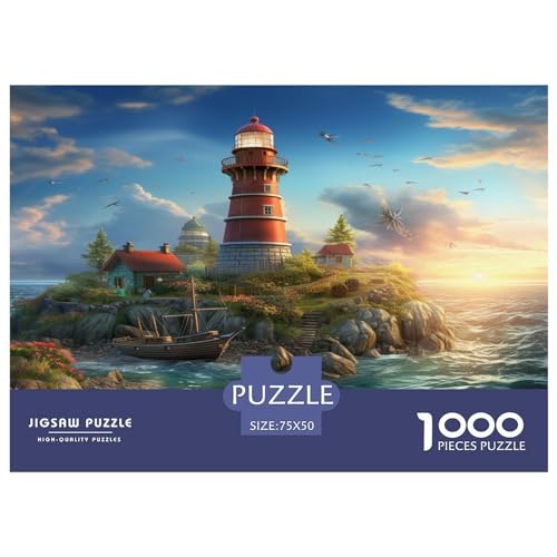 Leuchtturm an der Küstes Puzzle 1000 Teile Puzzle Für Erwachsene Und Kinder Ab 14 Jahren Puzzel 1000pcs (75x50cm) von phszbzs