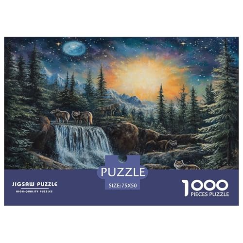 Wolf Puzzle 1000 Teile Puzzle Für Erwachsene Und Kinder Ab 14 Jahren,Puzzlespiel Erwachsenen Puzzlespiel Puzzel 1000pcs (75x50cm) von phszbzs