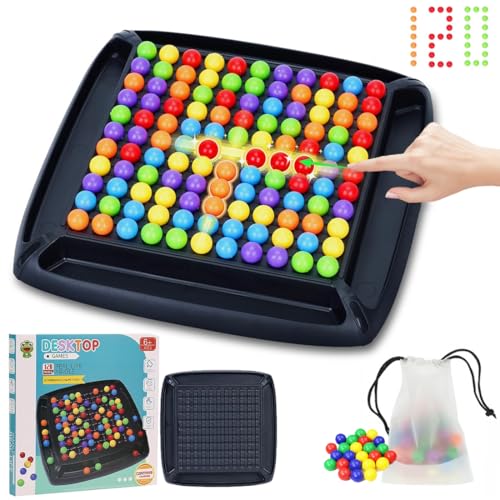 Intellektuelles Schachbrett, Kugelspiel Kinder,Schachbrett Doppelduell,Elimination Brettspiel, Rainbow Ball, Regenbogenball Eliminierung Spiel, Regenbogenball Elimination Rainbow Ball Brettspiel von phxdance