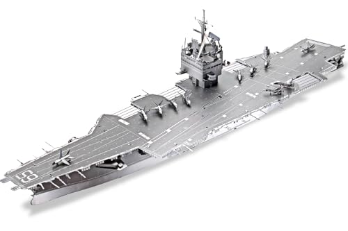 Piececool 3D Metall Puzzles für Erwachsene, USS Enterprise CVN-65 Battleship Modellbausets, DIY 3D Metall Puzzle Flugzeug Träger Spielzeug für Erwachsene, Tolle Geschenkidee, 130 Stück von piececool