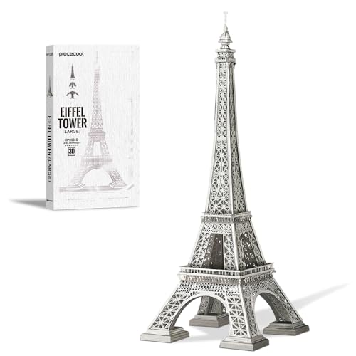 Piececool 3D Puzzle Metall Eiffelturm Modelle, Scenic Buildings Craft Model Kits für Erwachsene zum Bauen, 3D Puzzles Erwachsene Teens für Edelstahl, Heimdekoration, Sammlung, 96 Teile von piececool