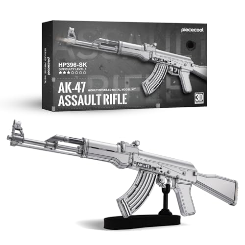 piececool Metall Puzzle 3D AK47 Sturmgewehr, Pistole Gewehr 3D Puzzle Modellbausatz Erwachsene, 3D-Puzzles für Edelstahl, Modell Metal, Geschenk, Andenken, Sammlung, 121 Teile piececool Metall Puzzle 3D AK47 Sturmgewehr, Pistole Gewehr 3D Puzzle Modellbausatz Erwachsene, 3D-Puzzles für Edelstahl, Modell Metal, Geschenk, Andenken, Sammlung, 121 Teile von piececool